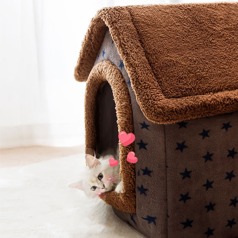 Fluffy Pet House | A Cozy & Warm Sleeping Spot for Your Pet