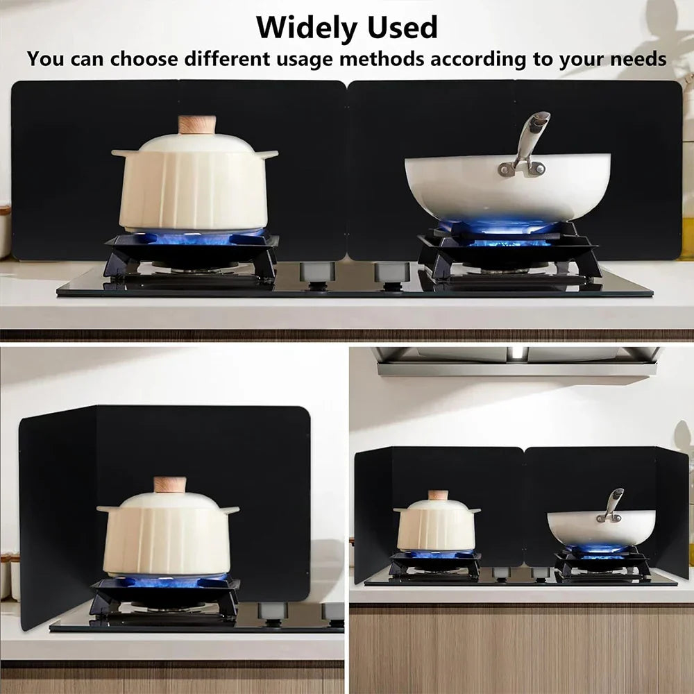 Foldable 2-Sided Stainless Steel Splatter Guard