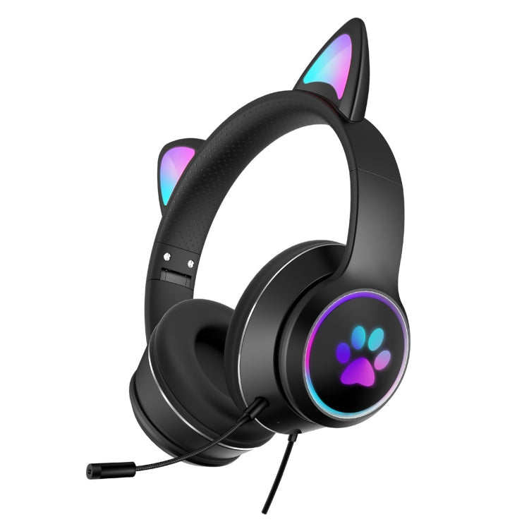 Foldable Bluetooth Headphones with LED Ear Lights and Rotating Microphone for Comfortable Wear