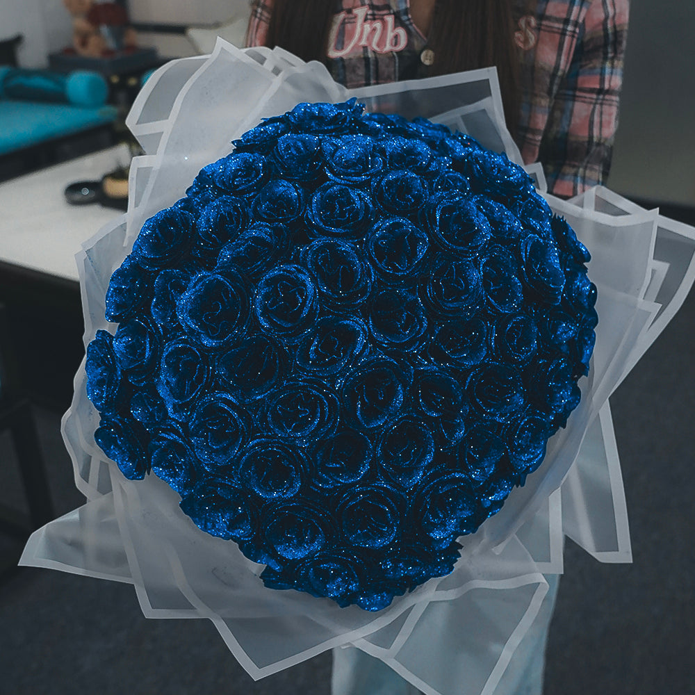 Forever-Blooming Glitter Rose Bouquet