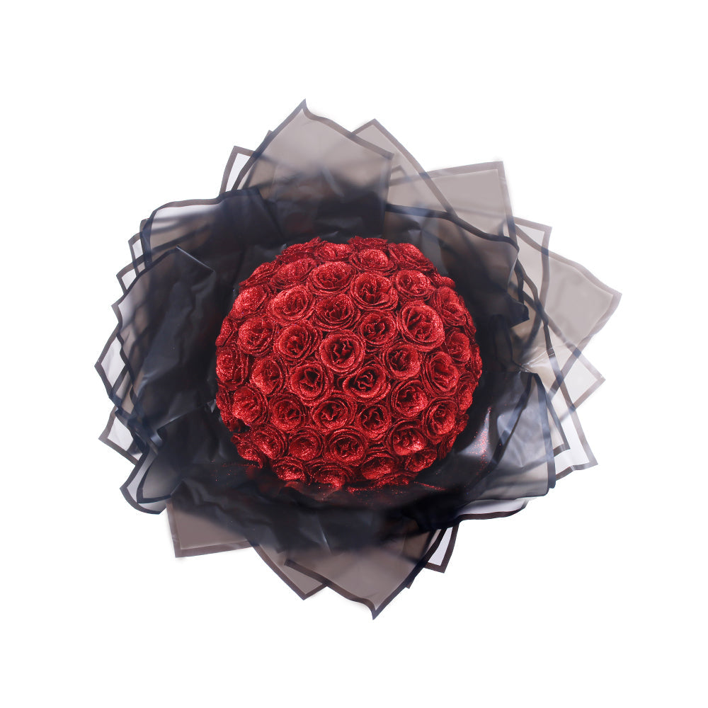 Forever-Blooming Glitter Rose Bouquet