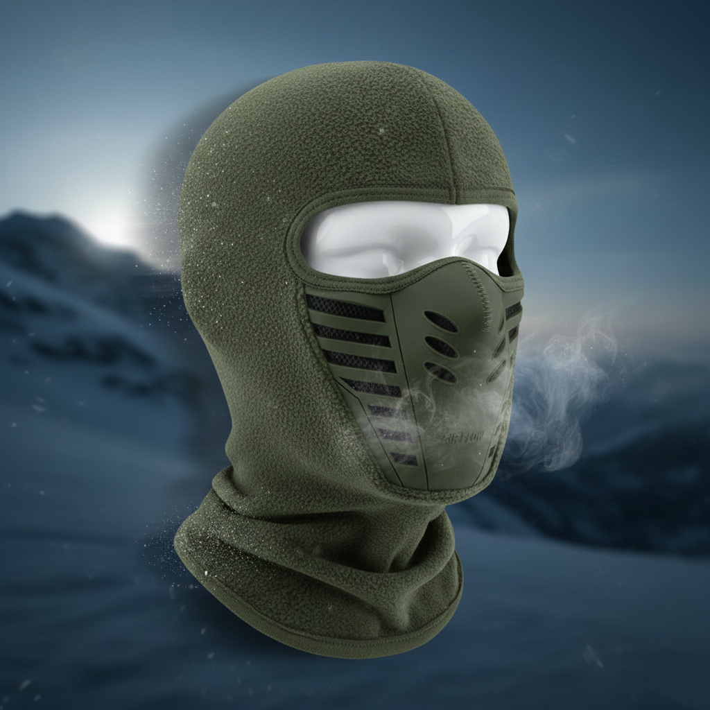 Full-Coverage Windproof Thermal Winter Face Mask for Outdoor Sports