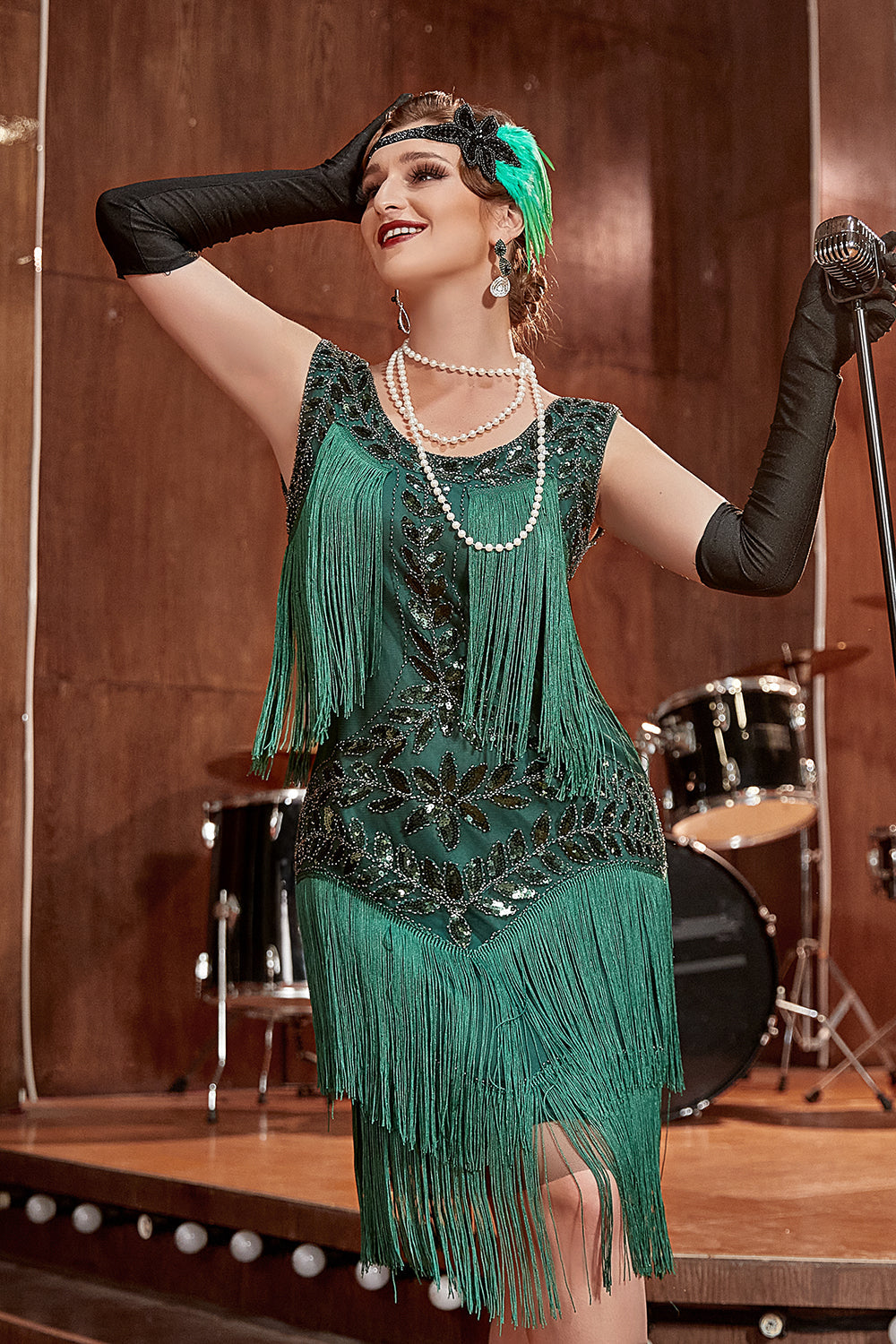 Glamorous 1920s Style Flapper Dress for Summer