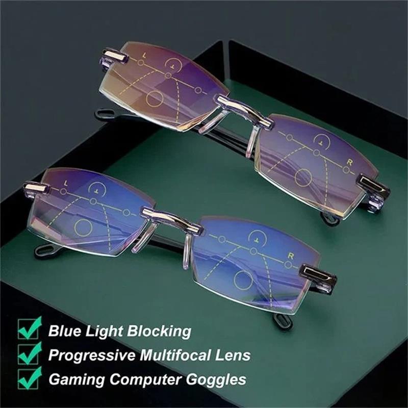 Glasses with Blue Light Filter and Multifocal Strength