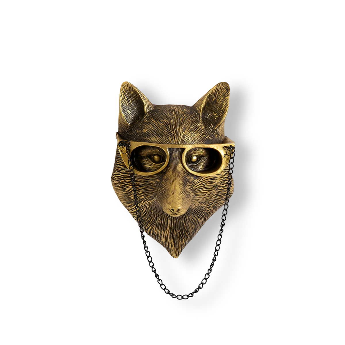 Gold Animal Head Resin Wall Hook for Keys and Coats