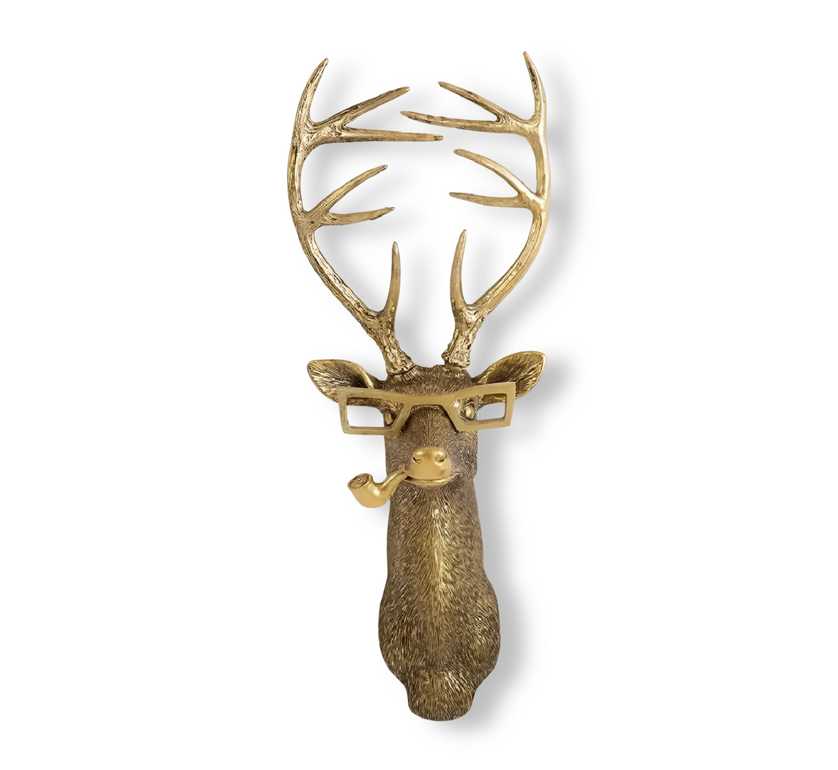 Gold Animal Head Resin Wall Hook for Keys and Coats