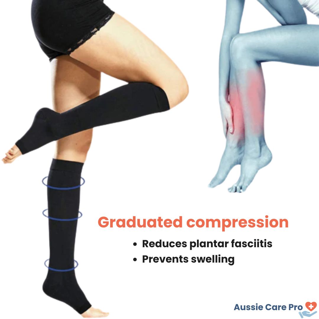 Graduated Compression Socks – Open Toe Support for Improved Blood Circulation