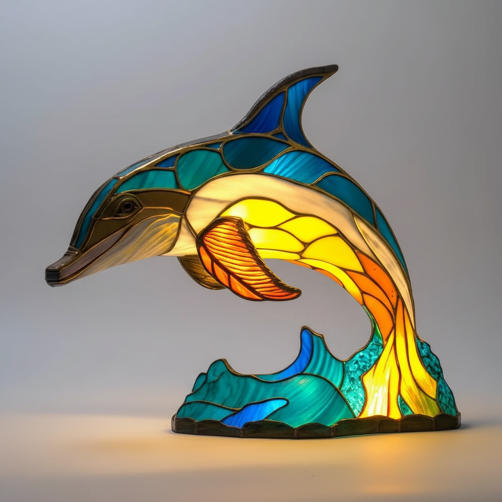 Handcrafted Animal Mosaic Lamp for Home Decor