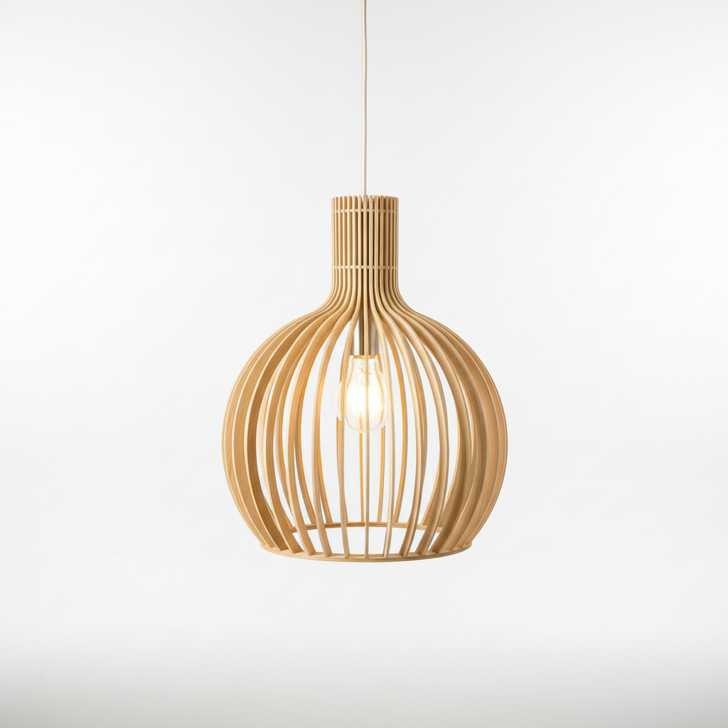 Handcrafted Wooden Pendant Light