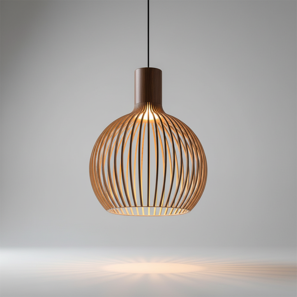 Handcrafted Wooden Pendant Light