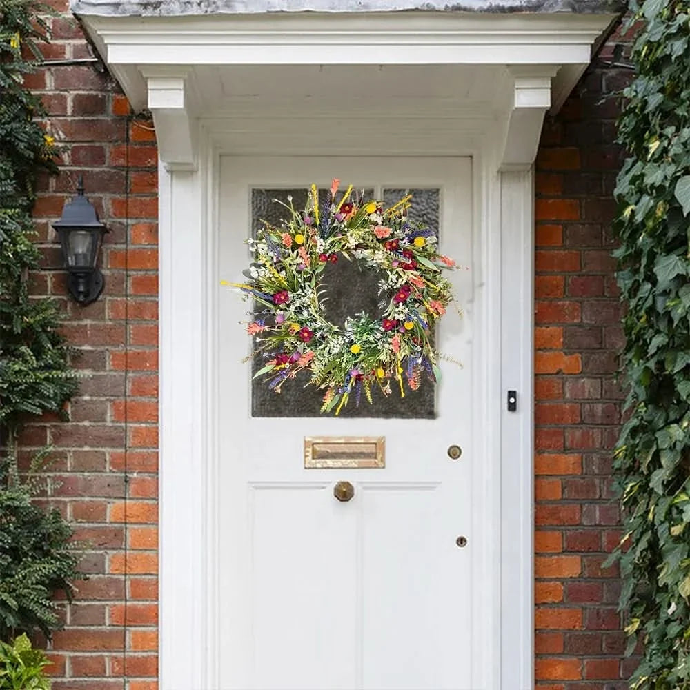 Handmade Floral Door Wreath for Indoor and Outdoor Use