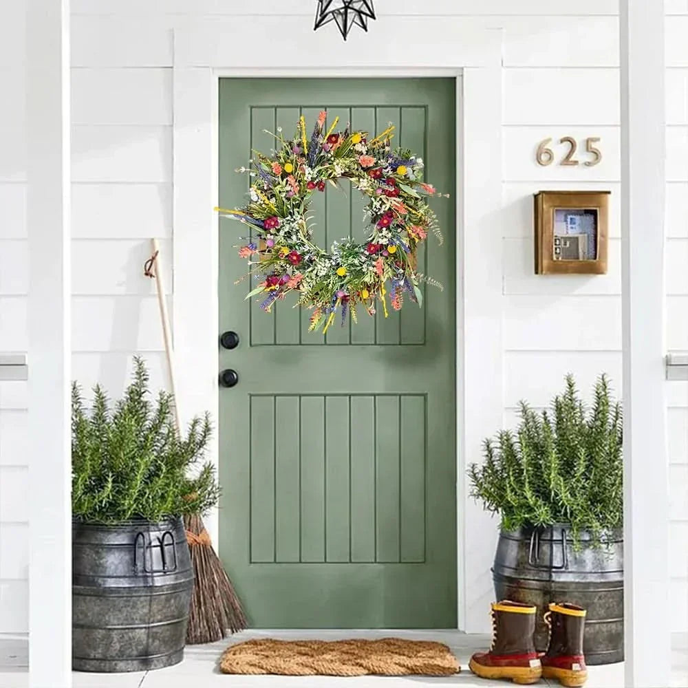 Handmade Indoor and Outdoor Floral Door Wreath