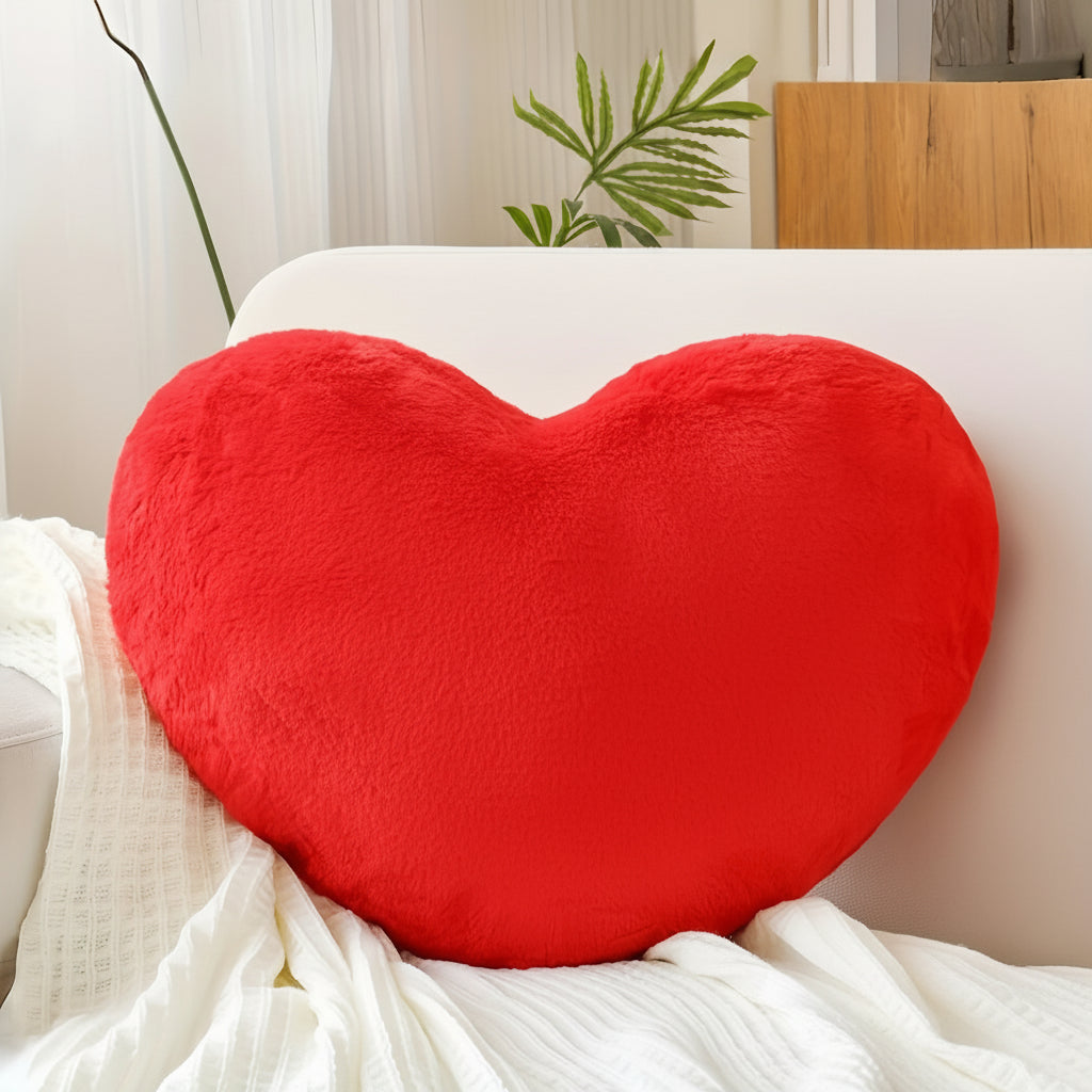 Heart-Shaped Plush Sofa Throw Pillow