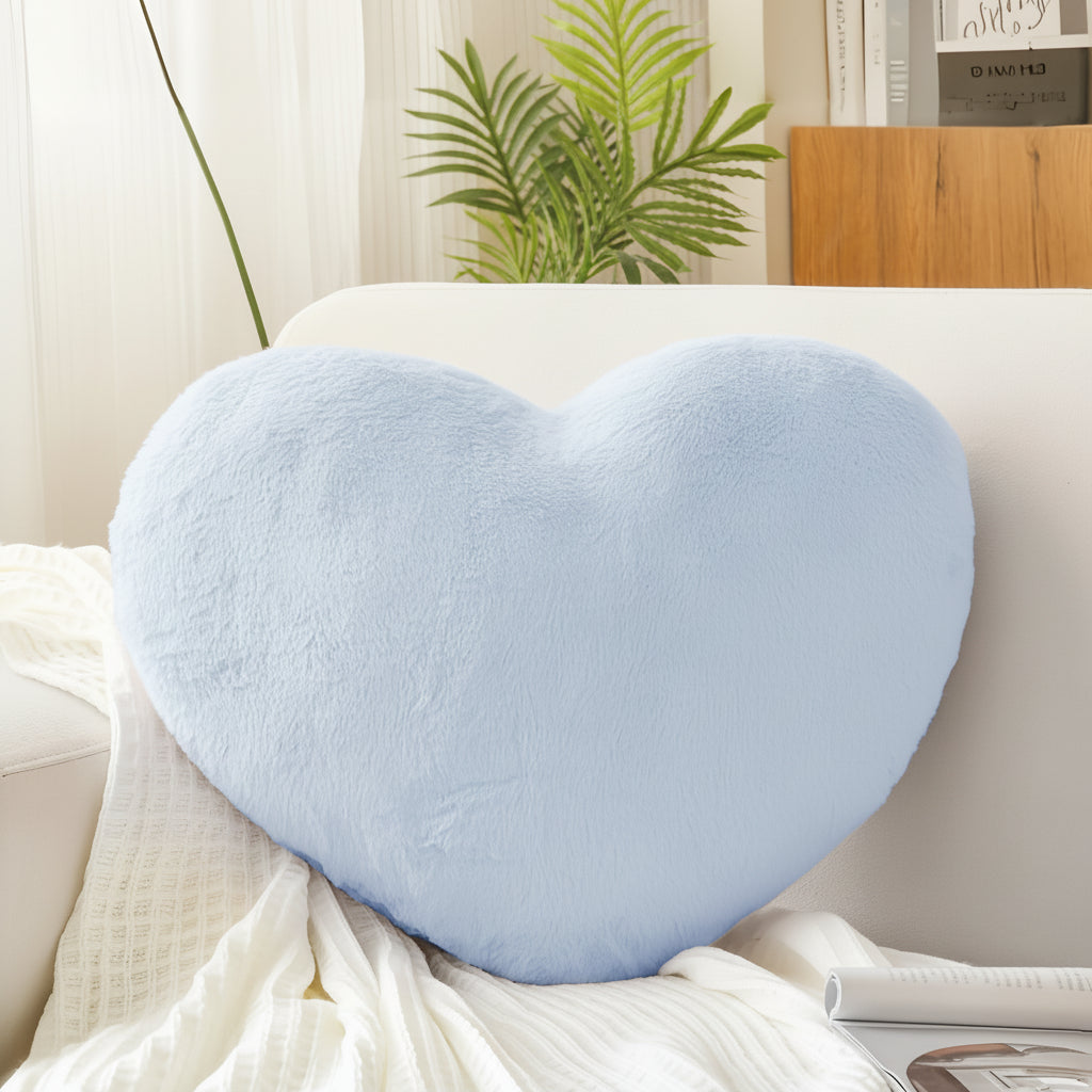 Heart-Shaped Plush Sofa Throw Pillow