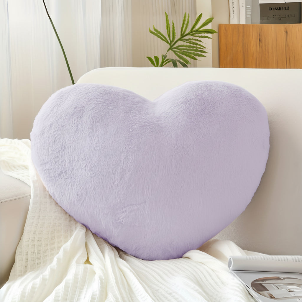 Heart-Shaped Plush Sofa Throw Pillow