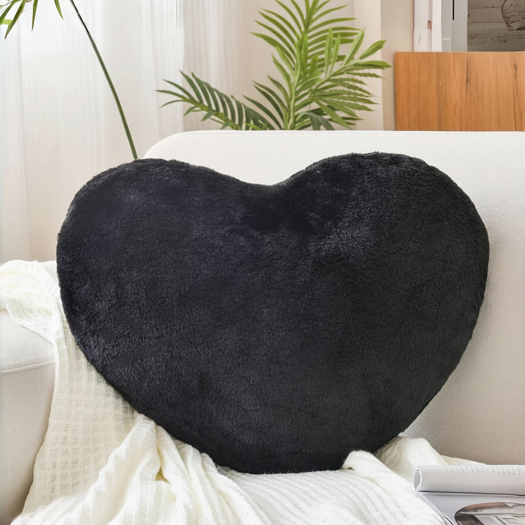 Heart-Shaped Plush Sofa Throw Pillow