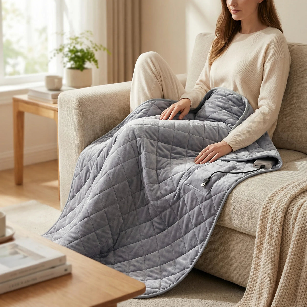 Heated Blanket with USB Port