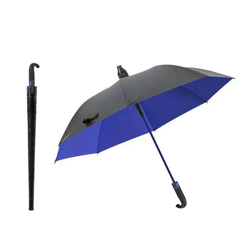 Heavy-Duty Windproof Umbrella with Curved Handle