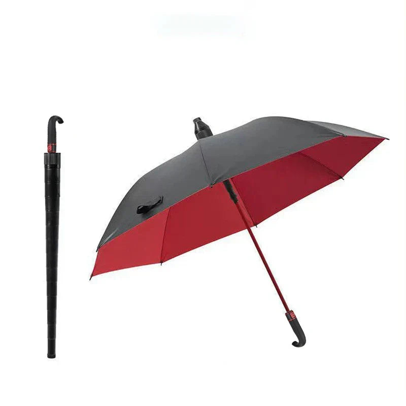 Heavy-Duty Windproof Umbrella with Curved Handle