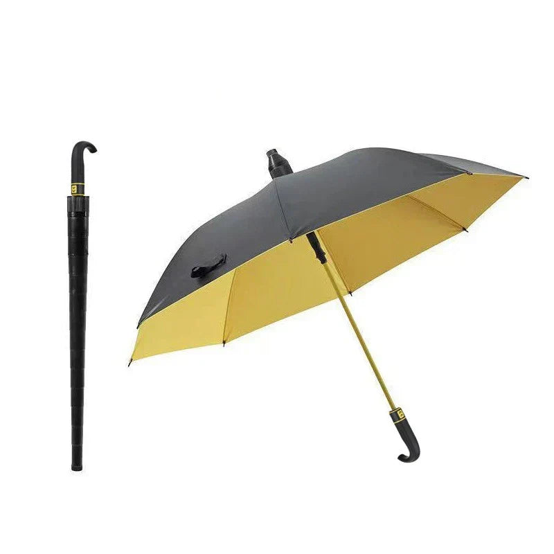 Heavy-Duty Windproof Umbrella with Curved Handle