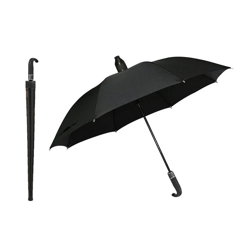 Heavy-Duty Windproof Umbrella with Curved Handle