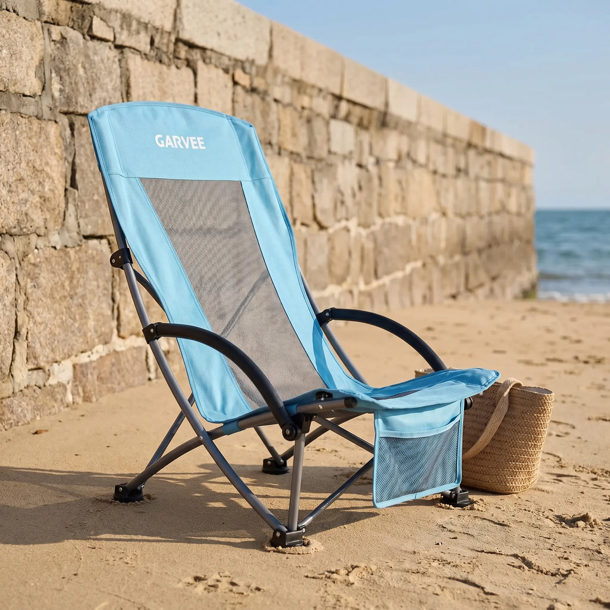 High-Back Folding Beach Chair - Zelvio