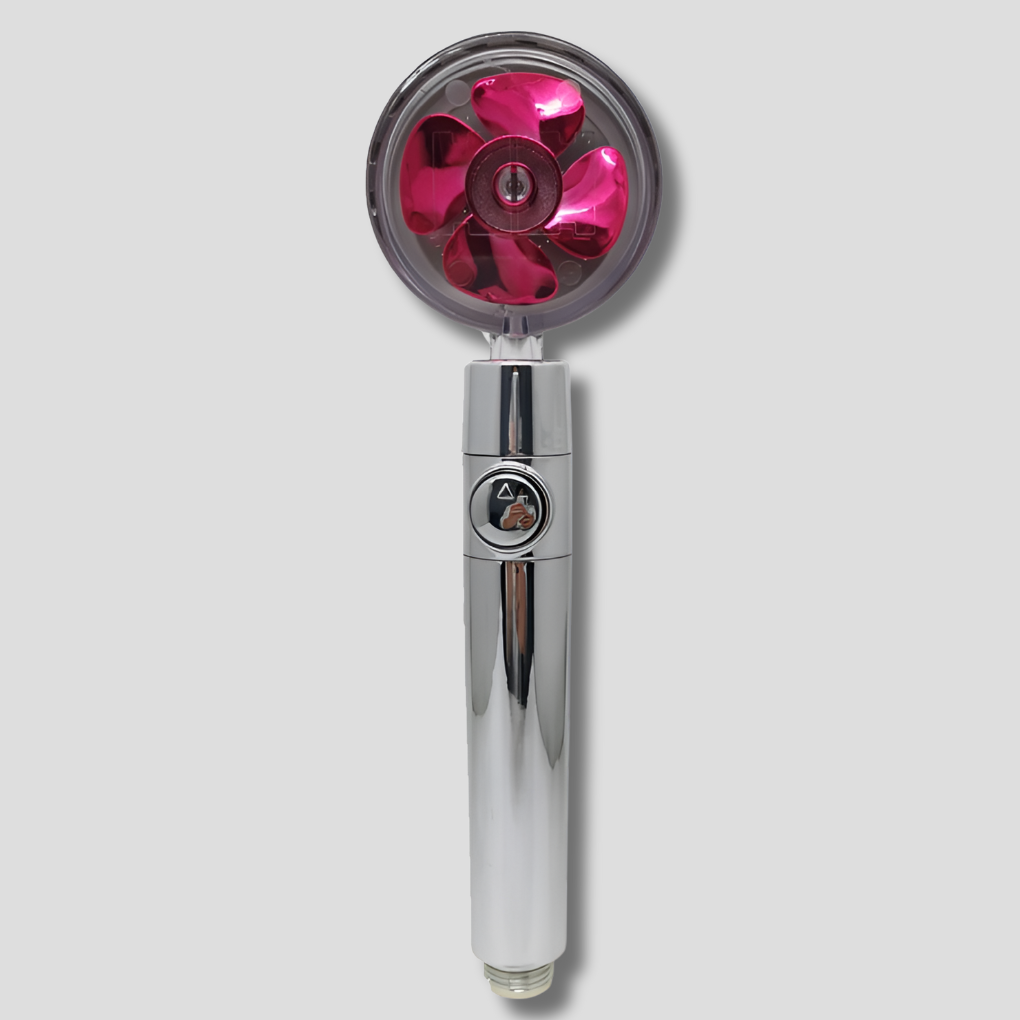 High-Pressure Rainfall Shower Head with Rotating Propeller