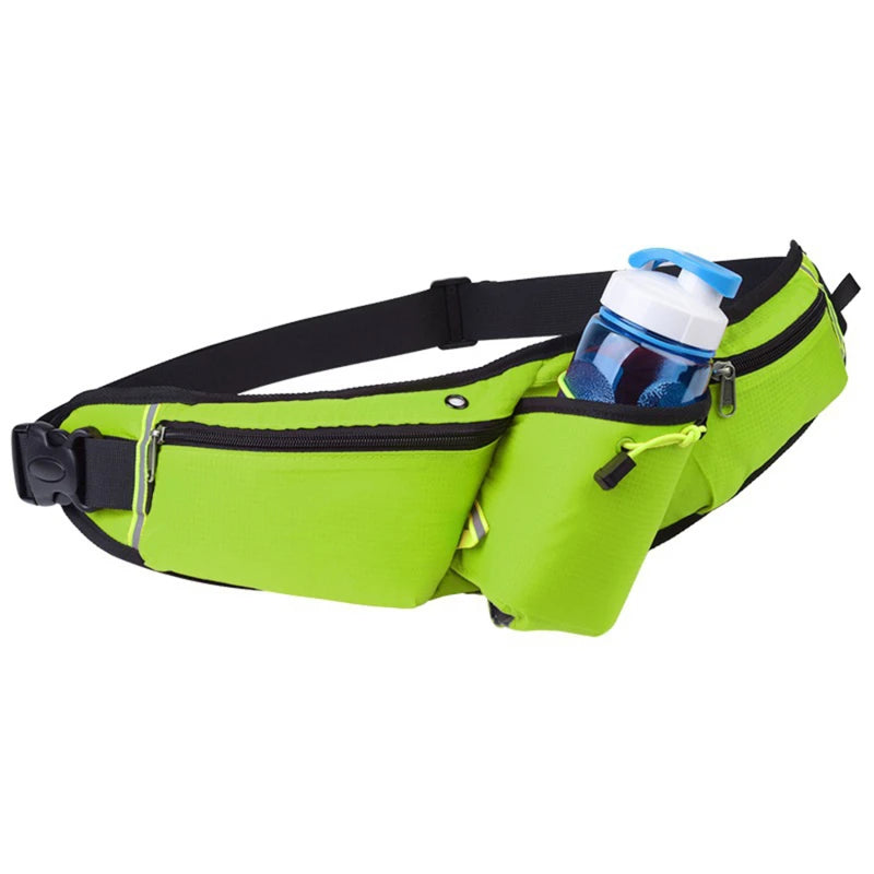 Hydration Running Belt – Waterproof Waist Pack with Bottle Holder & Storage Pockets