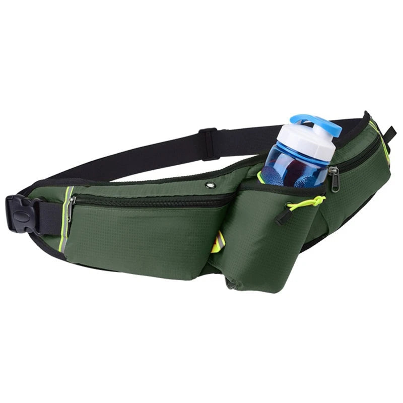 Hydration Running Belt – Waterproof Waist Pack with Bottle Holder & Storage Pockets