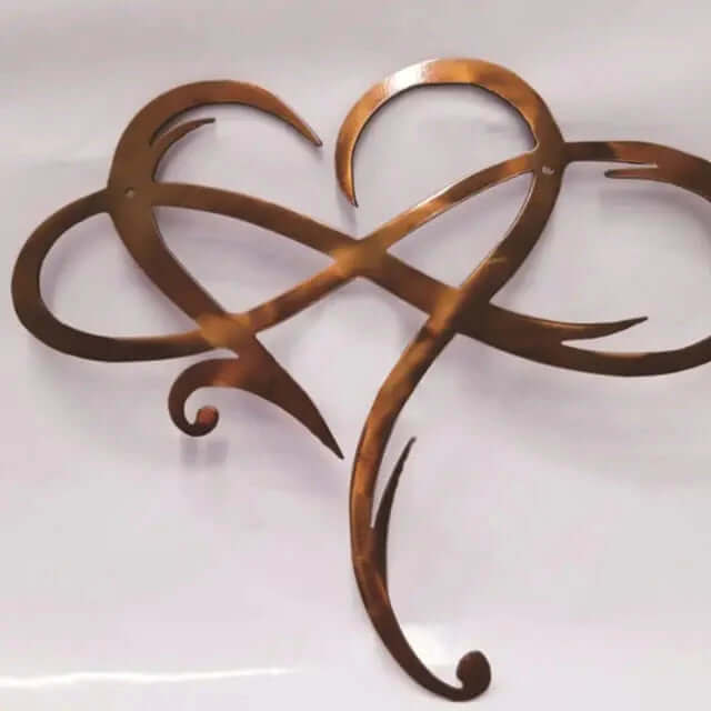 Infinity Heart Wall Decor - Iron and Mother of Pearl