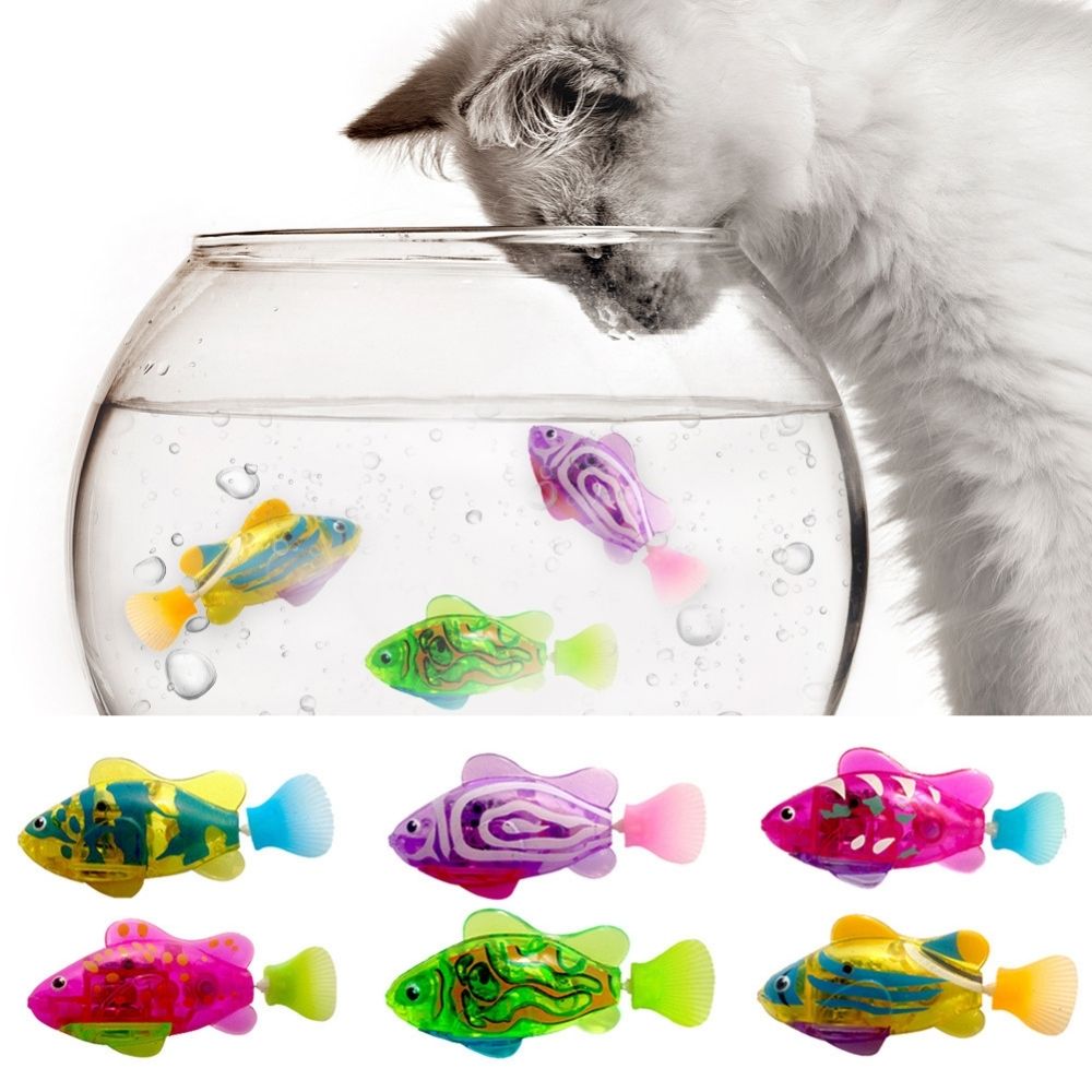 Interactive Cat Toy – Moving Fish with LED Light
