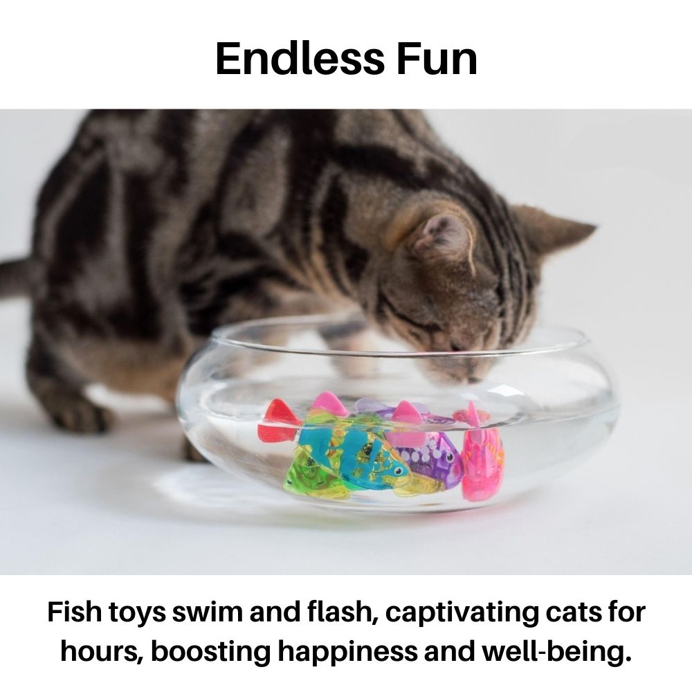 Interactive Cat Toy – Moving Fish with LED Light