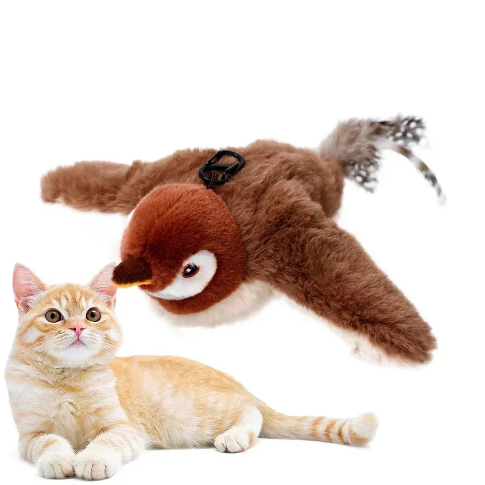 Interactive Sparrow Bird Toy for Cats