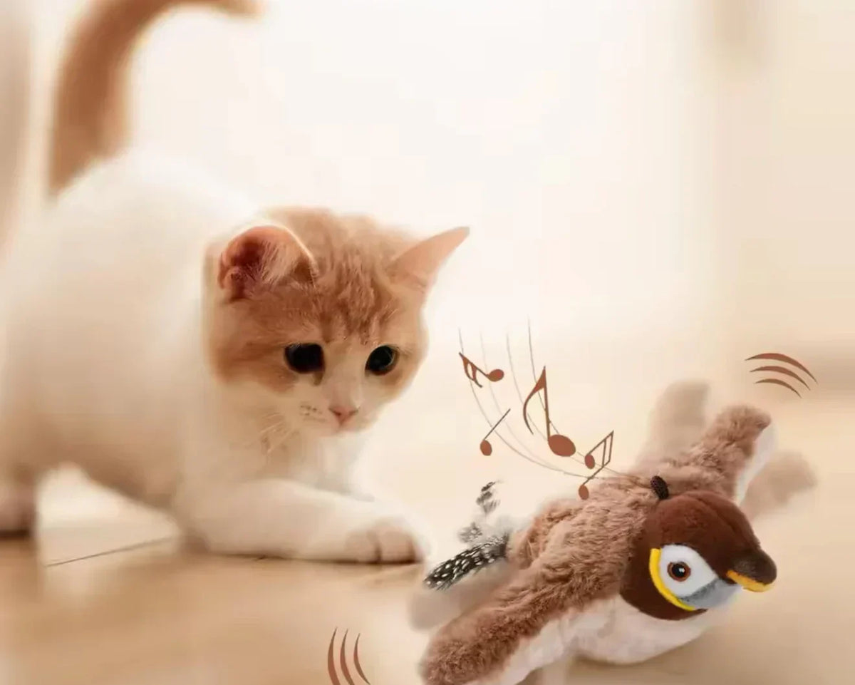 Interactive Sparrow Bird Toy for Cats