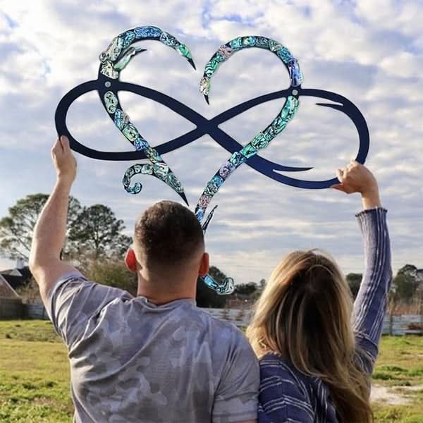Iron Infinity Heart Wall Art