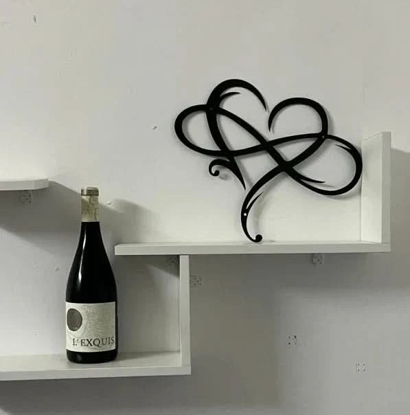 Iron Infinity Heart Wall Art