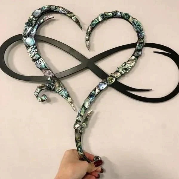 Iron Infinity Heart Wall Art