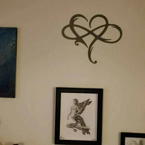 Iron Infinity Heart Wall Art