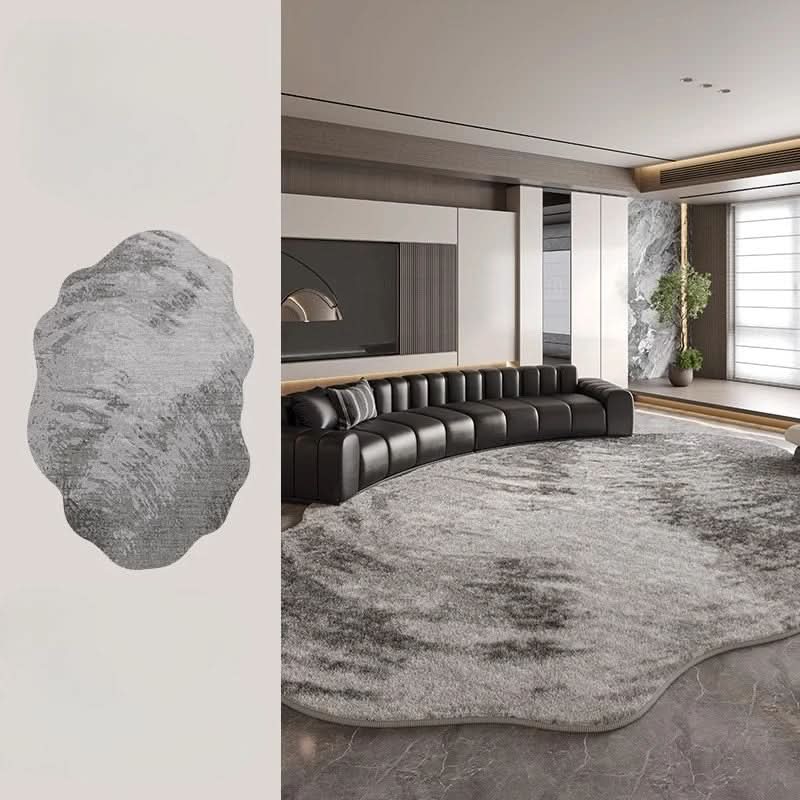 Irregular Plush Washable Rug for Bedroom and Living Room