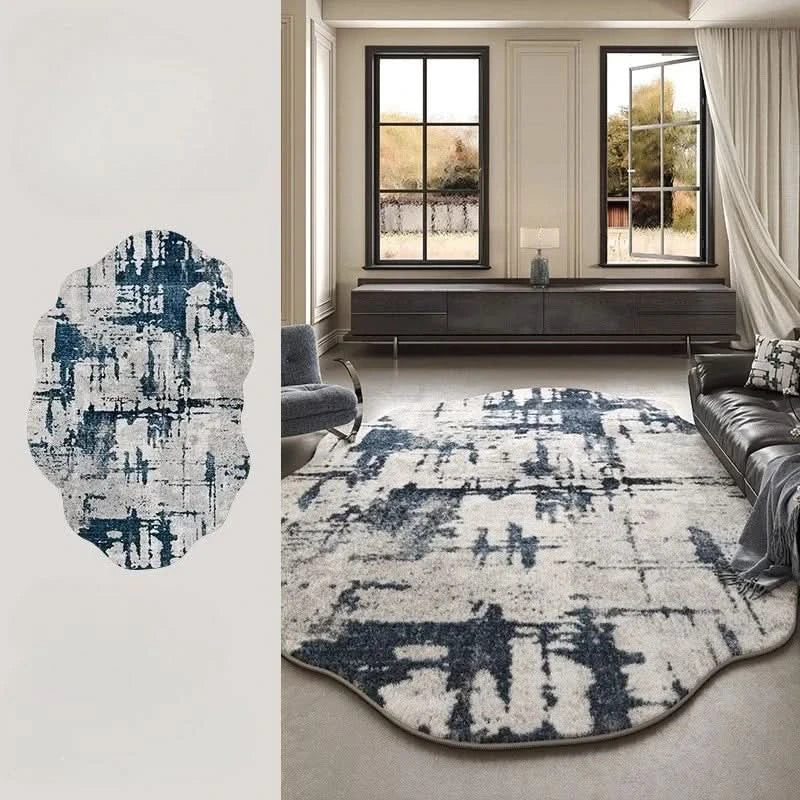 Irregular Plush Washable Rug for Bedroom and Living Room