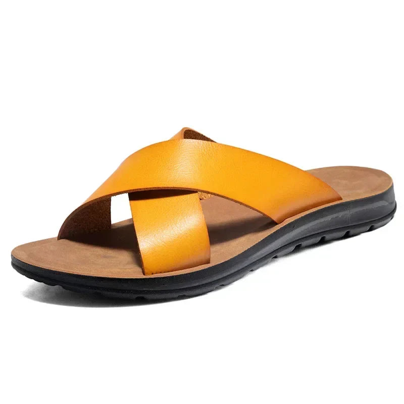 Italian Leather Men's Slides – Lorenzo