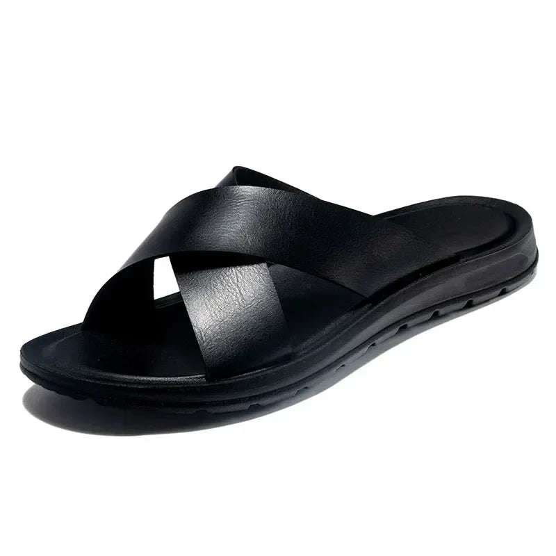 Italian Leather Men's Slides – Lorenzo