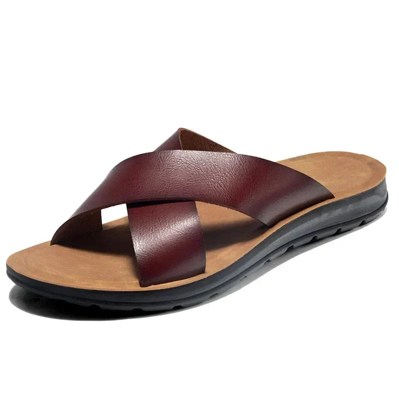 Italian Leather Men's Slides – Lorenzo