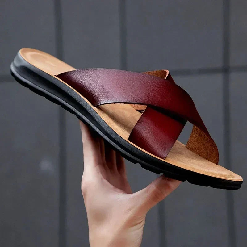 Italian Leather Men's Slides – Lorenzo