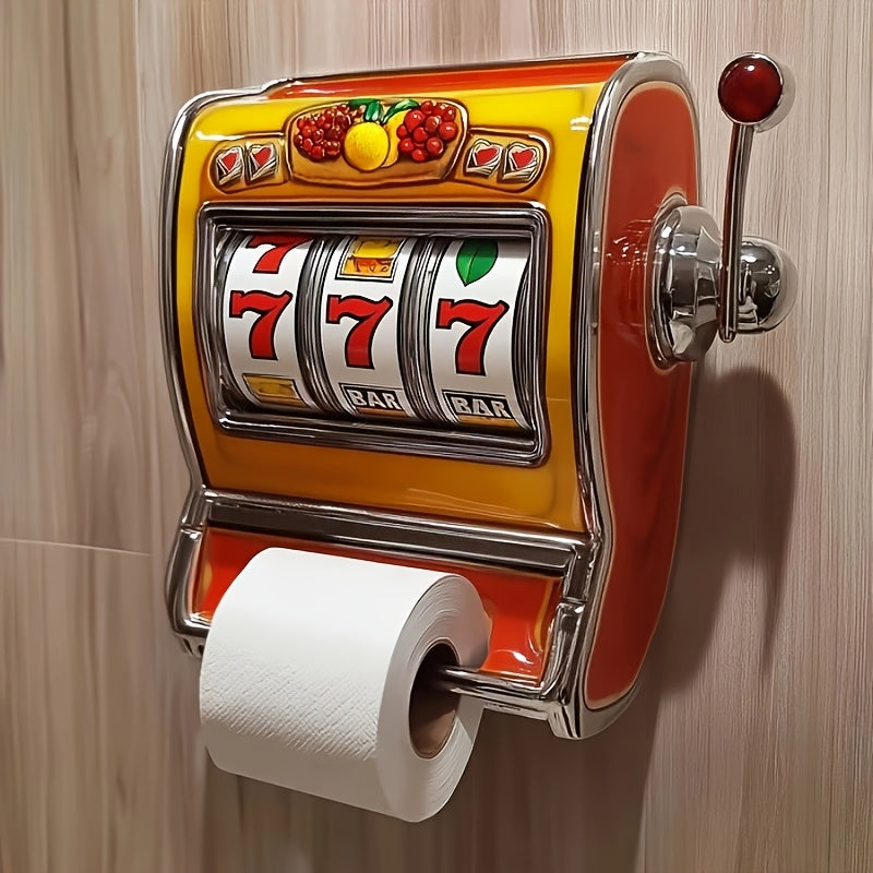 Jackpot Slot Machine Toilet Paper Holder – Wall-Mounted