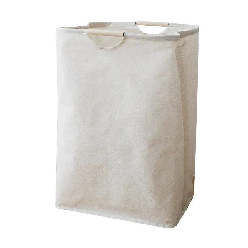 Japanese-Style Cotton Linen Laundry Basket