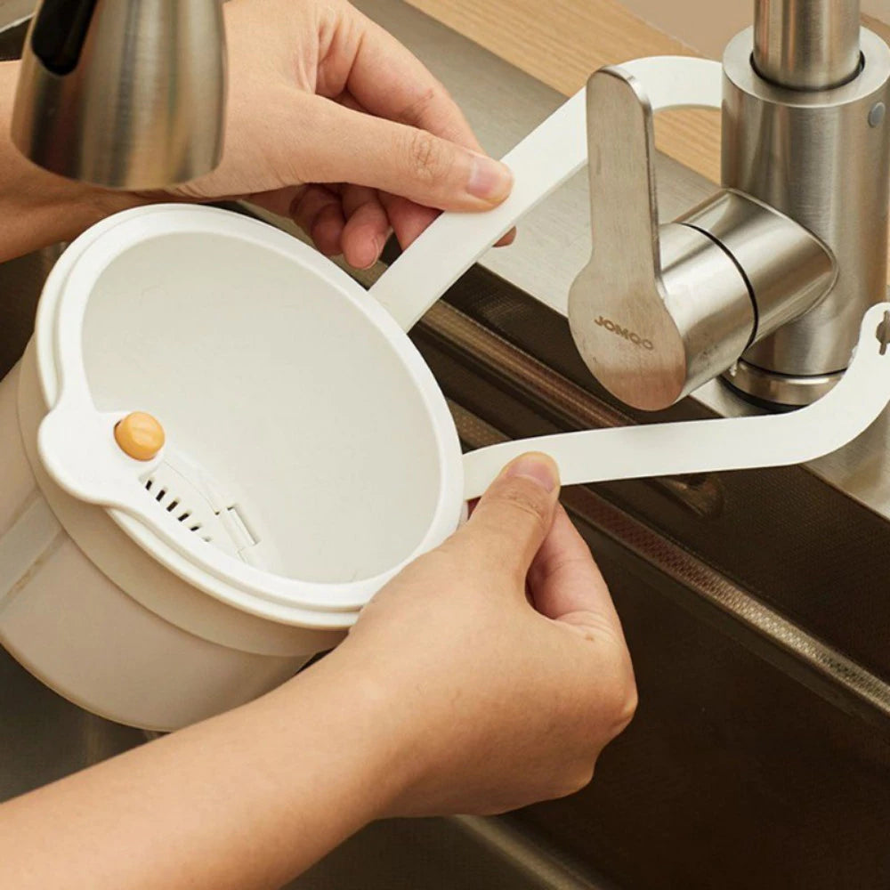 Kitchen Sink Drain Basket with Odor Control and Easy Waste Disposal