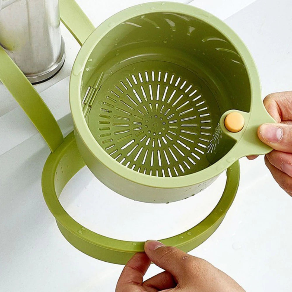 Kitchen Sink Drain Basket with Odor Control and Easy Waste Disposal