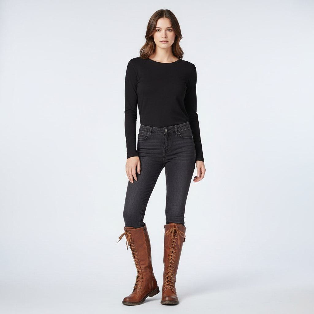 Lace-Up Boots