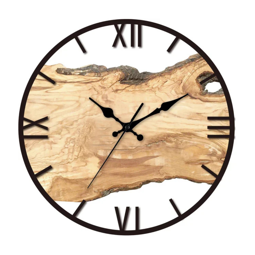 Large Black Wall Clock with Minimalist Design